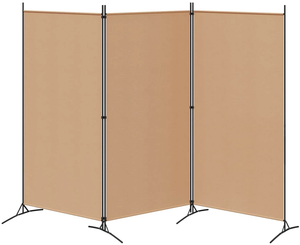 3-panelis kambario skirstytuvas Smėlio 260 x 180 cm Audinys
