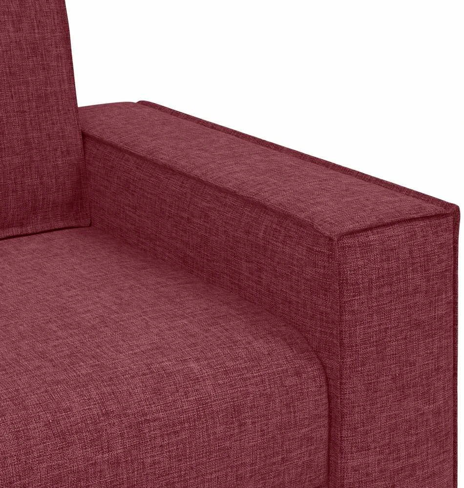 3-Vietis Sofa Vyno raudona 220 cm audinys