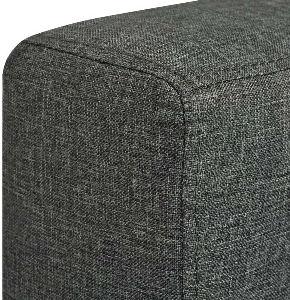Sofa 3 sofų komplektas, audinys, tamsiai pilkos