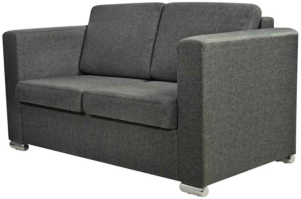 Sofa 3 sofų komplektas, audinys, tamsiai pilkos