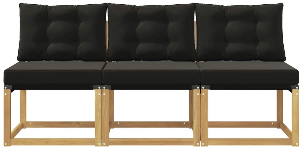 3 vnt. Lauko Vidurinis Sofa Balta