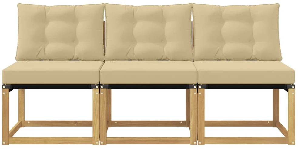 3 vnt. Lauko Vidurinis Sofa Balta