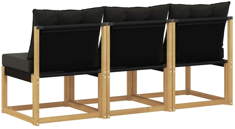 3 vnt. Lauko Vidurinis Sofa Balta