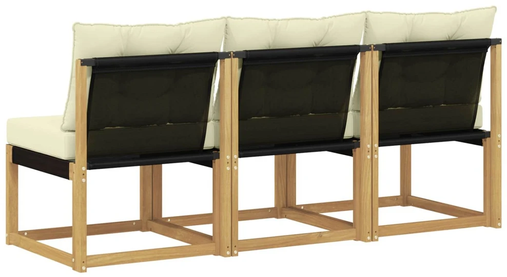 3 vnt. Lauko Vidurinis Sofa Balta