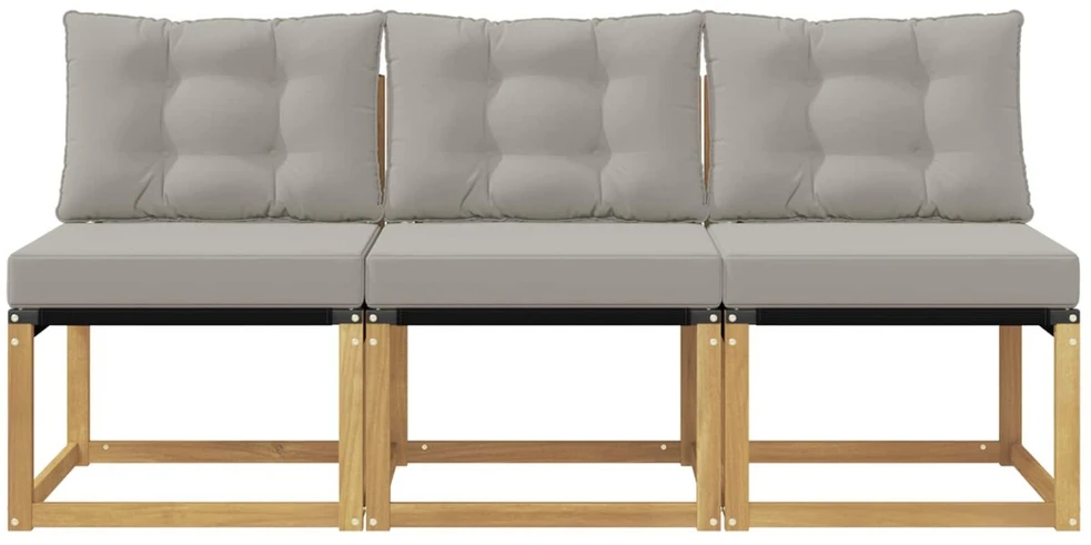 3 vnt. Lauko Vidurinis Sofa Balta