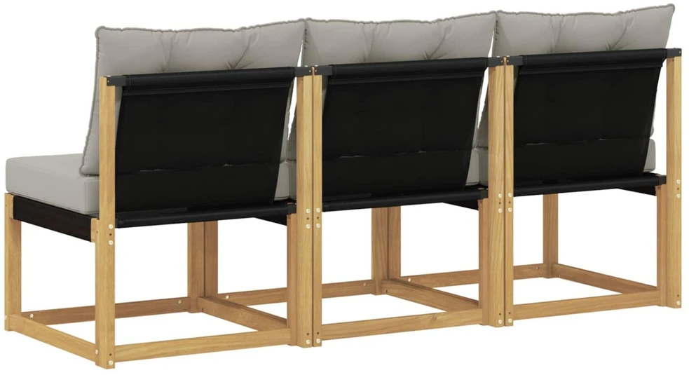 3 vnt. Lauko Vidurinis Sofa Balta