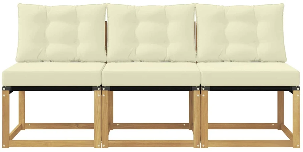 3 vnt. Lauko Vidurinis Sofa Balta
