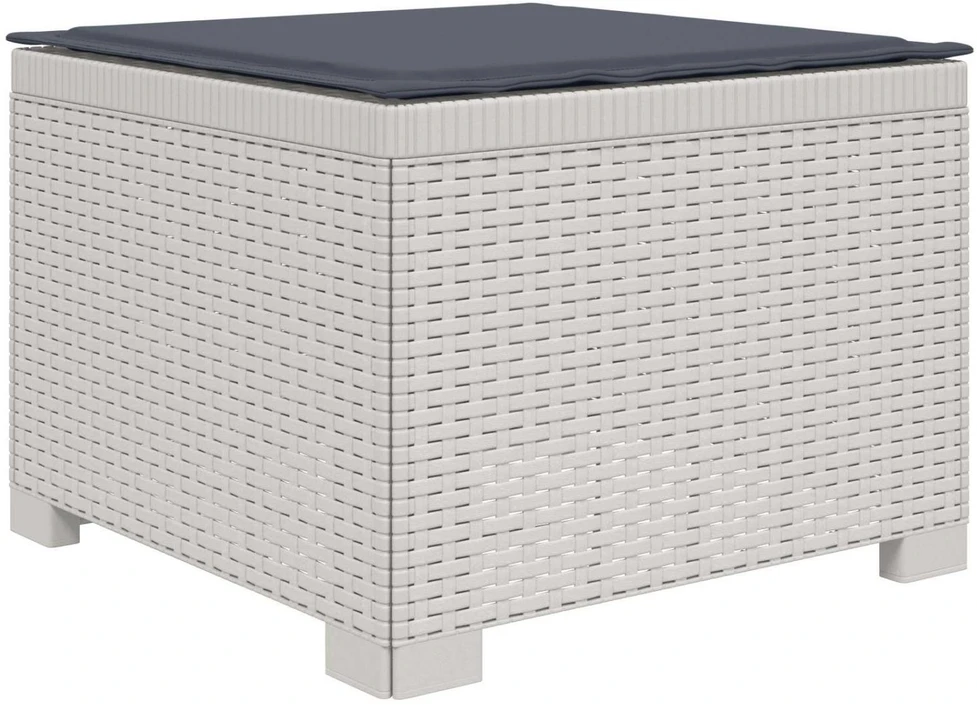 3-vietė sodo sofa su pagalvėlėmis, Rattan išvaizda PP Balta