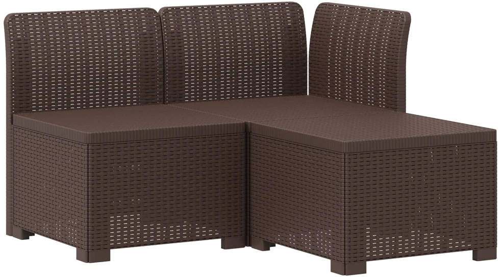 3-vietė sodo sofa su pagalvėlėmis, Rattan išvaizda PP Ruda