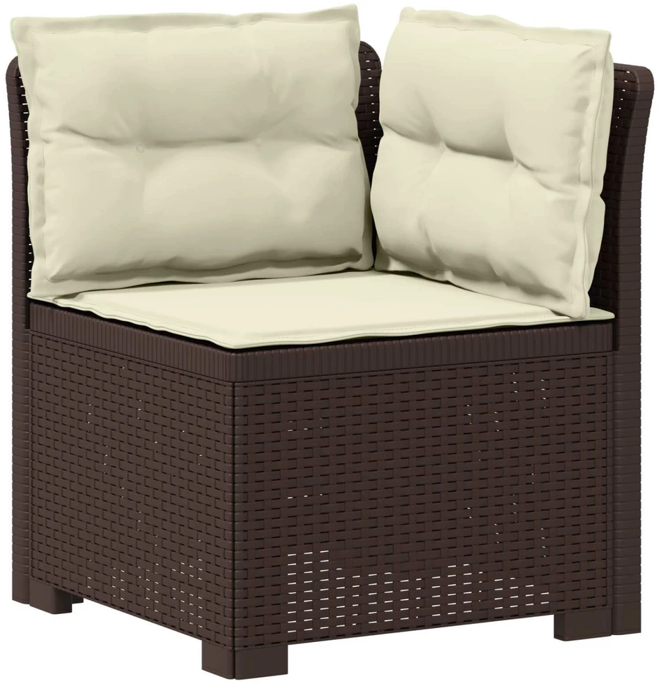 3-vietė sodo sofa su pagalvėlėmis, Rattan išvaizda PP Ruda