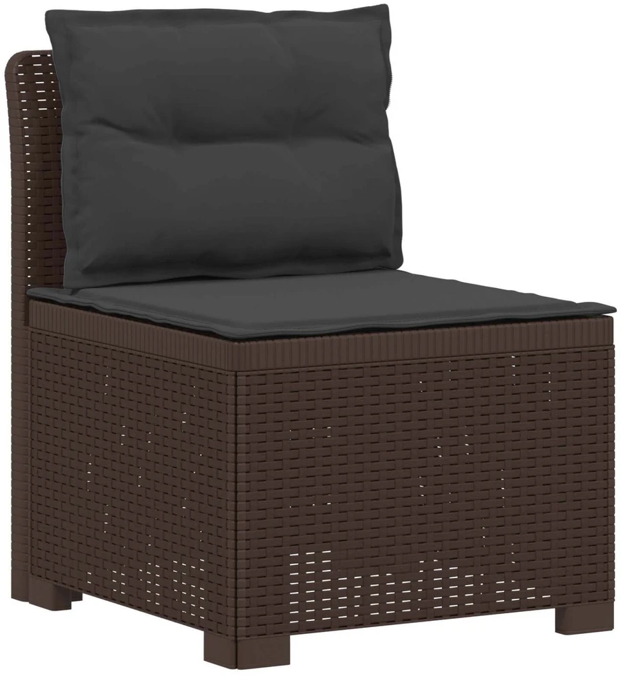 3-vietė sodo sofa su pagalvėlėmis, Rattan išvaizda PP Ruda