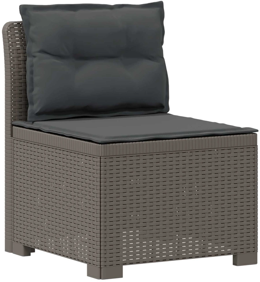 3-vietė sodo sofa su pagalvėlėmis, Rattan išvaizda PP
