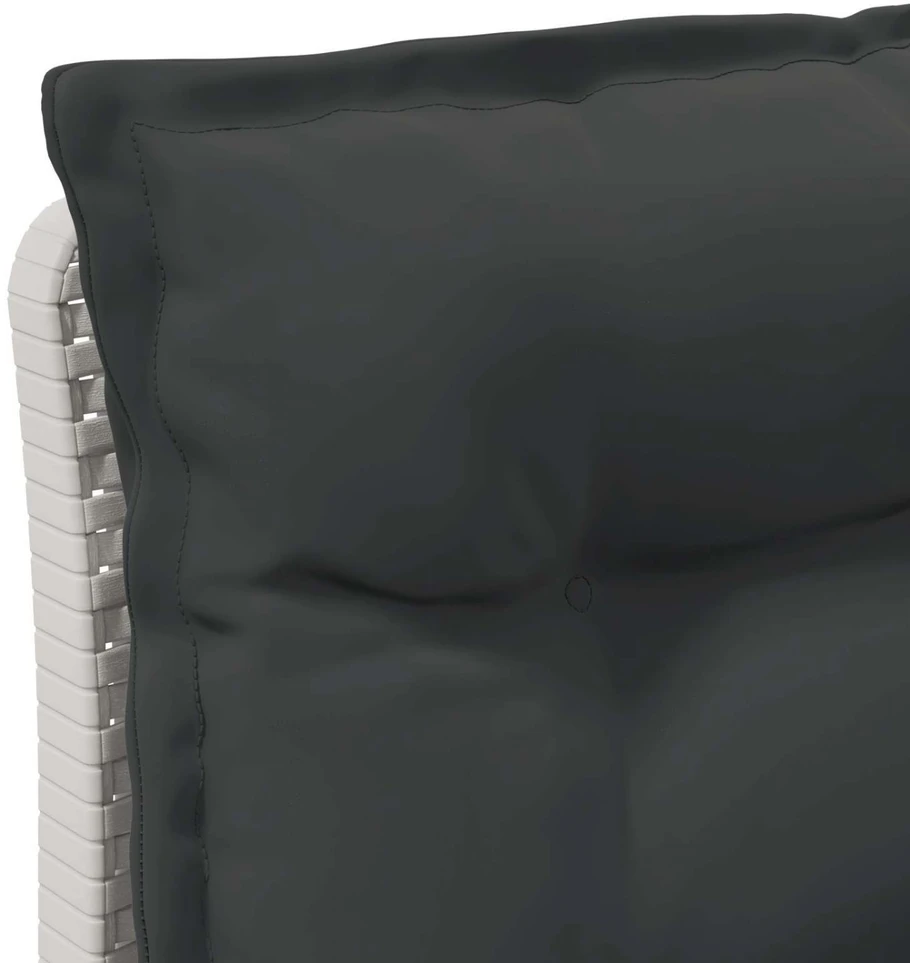 3-vietė sodo sofa su pagalvėlėmis, Rattan išvaizda PP Balta