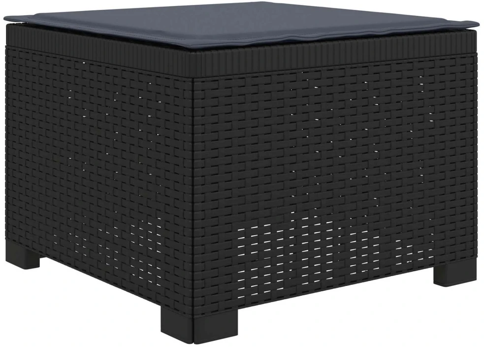 3-vietė sodo sofa su pagalvėlėmis, Rattan išvaizda PP Antracito