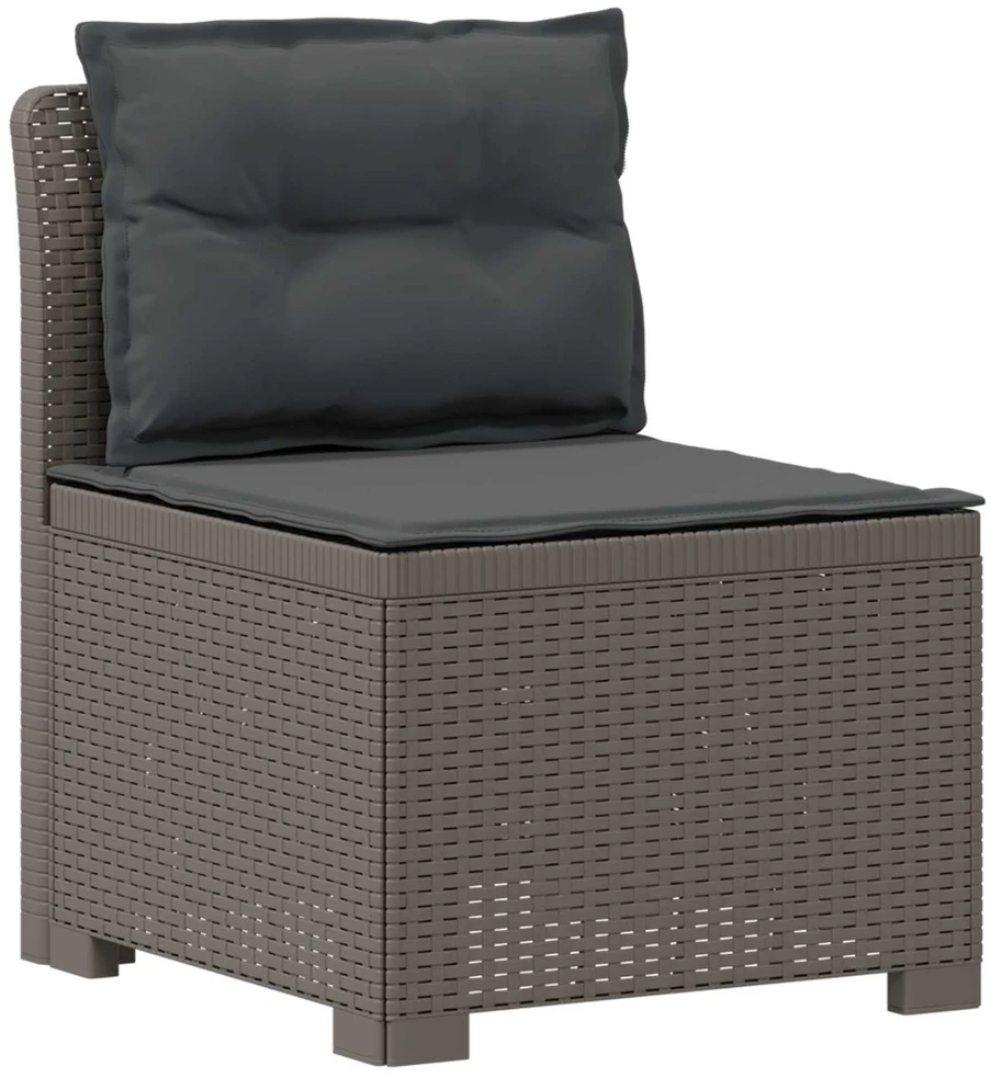 3-vietė sodo sofa su pagalvėlėmis, Rattan išvaizda PP