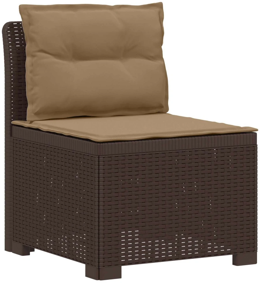3-vietė sodo sofa su pagalvėlėmis, Rattan išvaizda PP Ruda