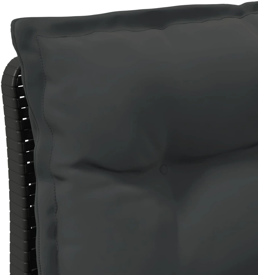 3-vietė sodo sofa su pagalvėlėmis, Rattan išvaizda PP Antracito