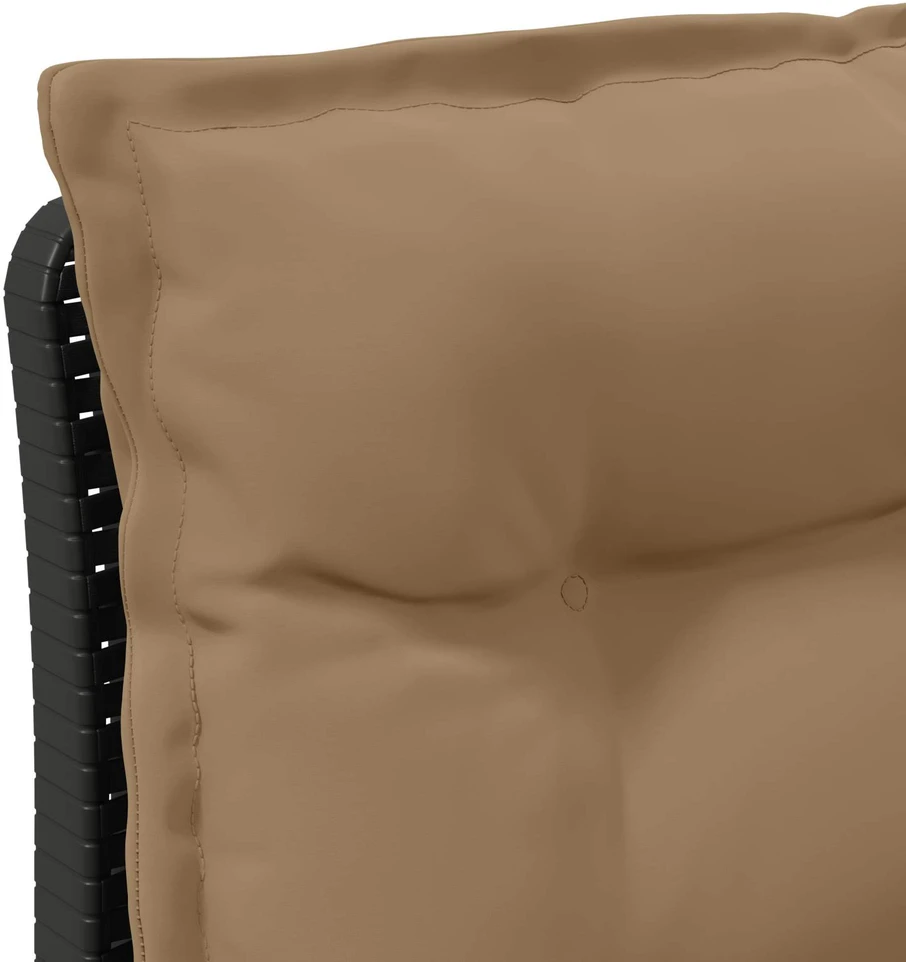 3-vietė sodo sofa su pagalvėlėmis, Rattan išvaizda PP Antracito