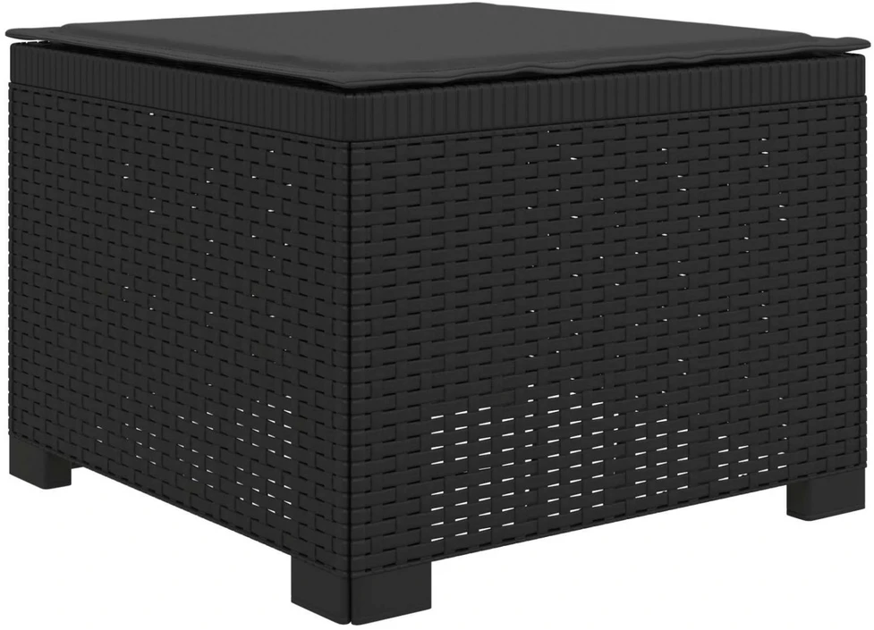 3-vietė sodo sofa su pagalvėlėmis, Rattan išvaizda PP Antracito