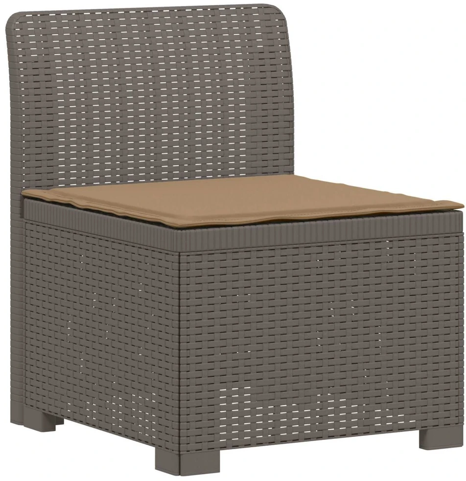 3-vietė sodo sofa su pagalvėlėmis, Rattan išvaizda PP