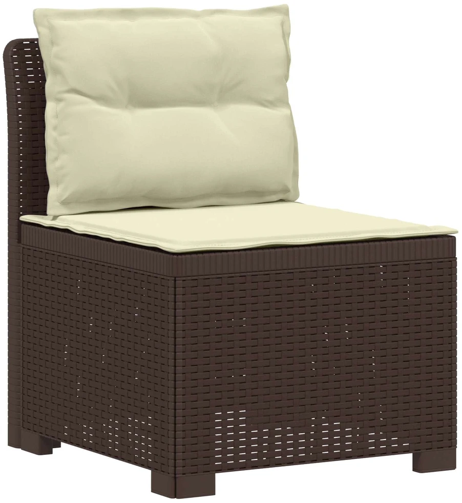 3-vietė sodo sofa su pagalvėlėmis, Rattan išvaizda PP Ruda