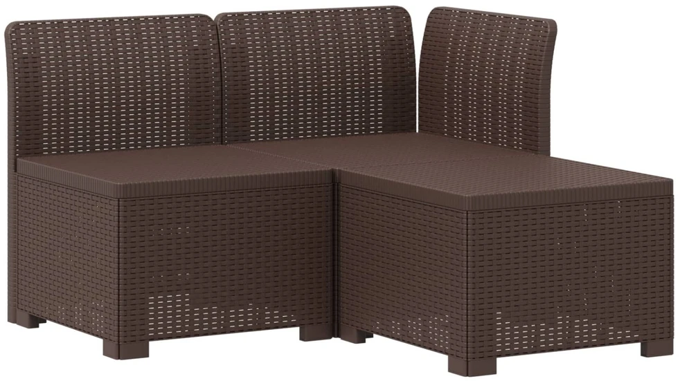 3-vietė sodo sofa su pagalvėlėmis, Rattan išvaizda PP Ruda