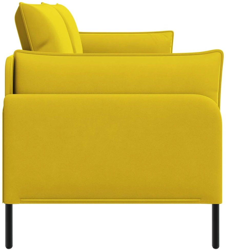 3-Vietis Sofa 3 vietos Geltona 222 x 81 x 89 cm Aksomas