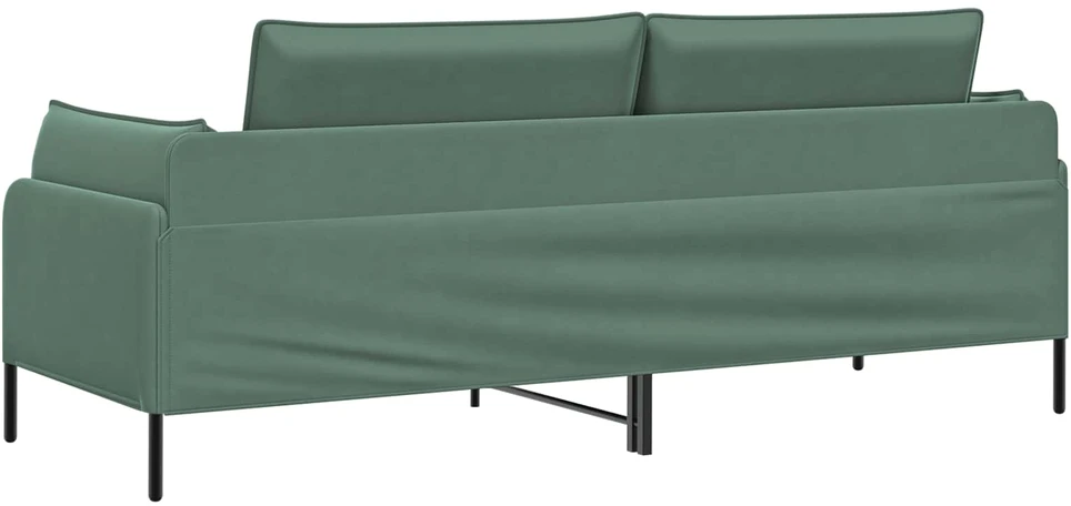 3-Vietis Sofa 3 vietos Jūrinė žalia 222 x 81 x 89 cm Aksomas