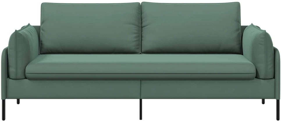 3-Vietis Sofa 3 vietos Jūrinė žalia 222 x 81 x 89 cm Aksomas