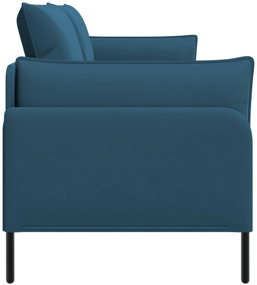 3-Vietis Sofa 3 vietos Mėlyna 222 x 81 x 89 cm Aksomas
