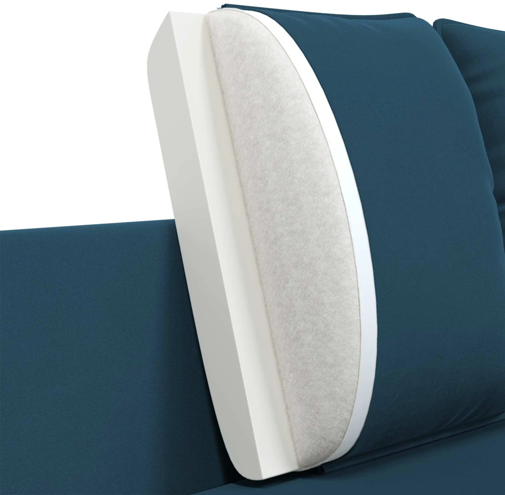 3-Vietis Sofa 3 vietos Mėlyna 222 x 81 x 89 cm Aksomas