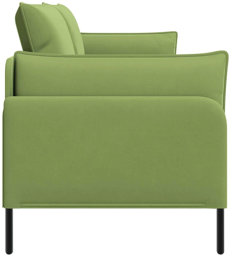 3-Vietis Sofa 3 vietos Šviesiai žalia 222 x 81 x 89 cm Aksomas
