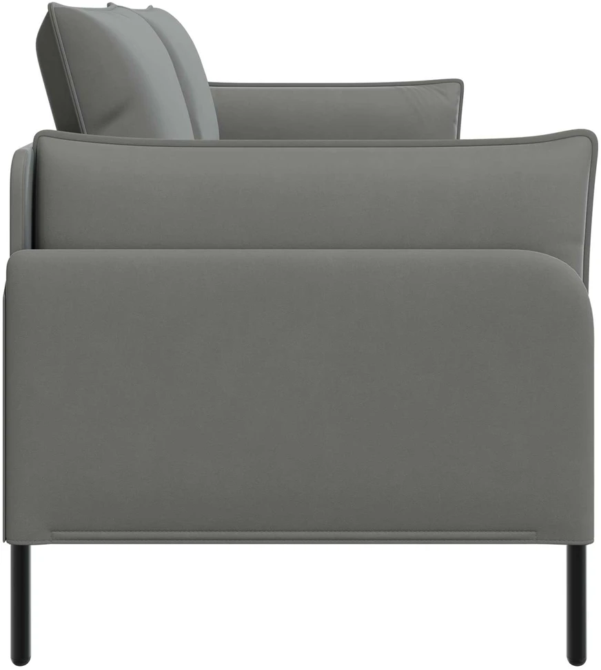 3-Vietis Sofa 3 vietos Tamsiai pilka 222 x 81 x 89 cm Aksomas
