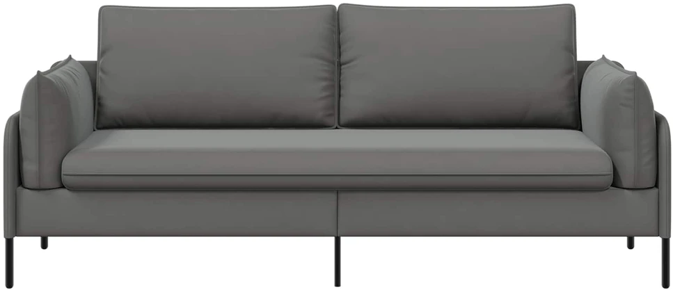 3-Vietis Sofa 3 vietos Tamsiai pilka 222 x 81 x 89 cm Aksomas