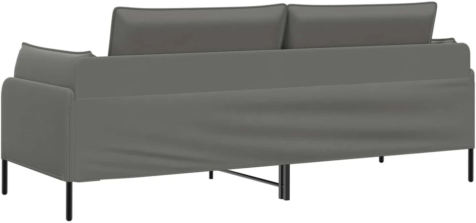 3-Vietis Sofa 3 vietos Tamsiai pilka 222 x 81 x 89 cm Aksomas