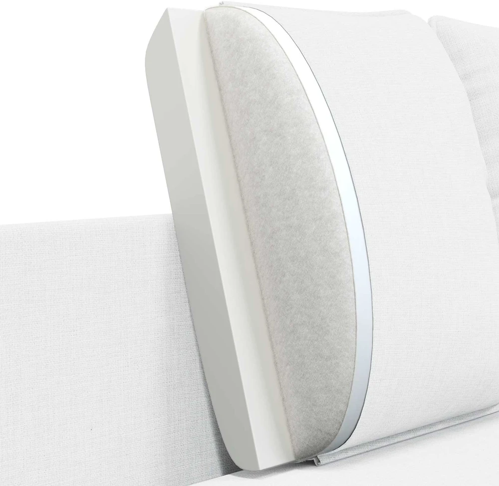3-Vietis Sofa Balta 222 x 81 x 89 cm Audinys