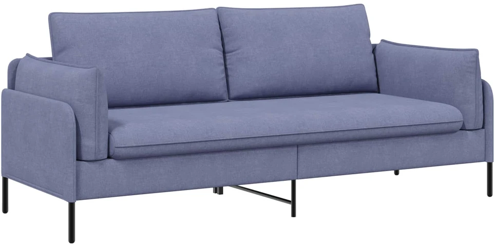 3-Vietis Sofa Džinsinės mėlynos 222 x 81 x 89 cm Audinys