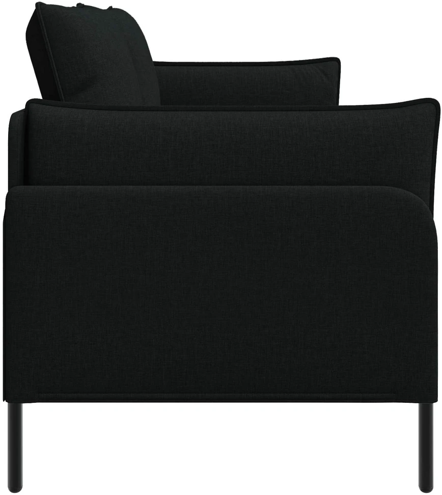 3-Vietis Sofa Juoda 222 x 81 x 89 cm Audinys