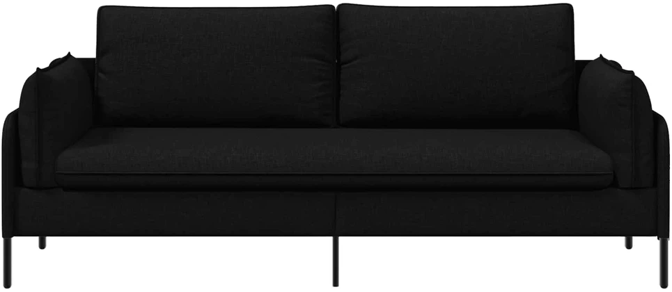 3-Vietis Sofa Juoda 222 x 81 x 89 cm Audinys