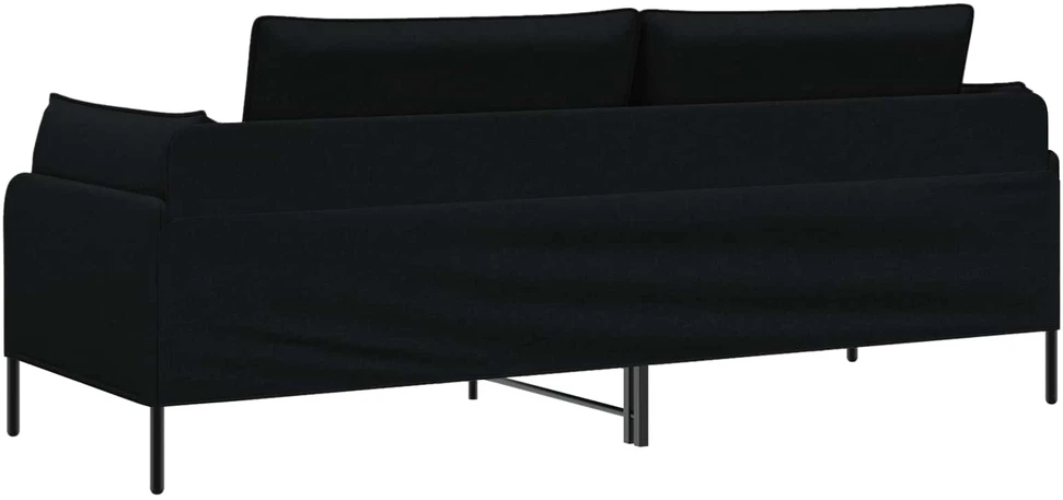 3-Vietis Sofa Juoda 222 x 81 x 89 cm Audinys