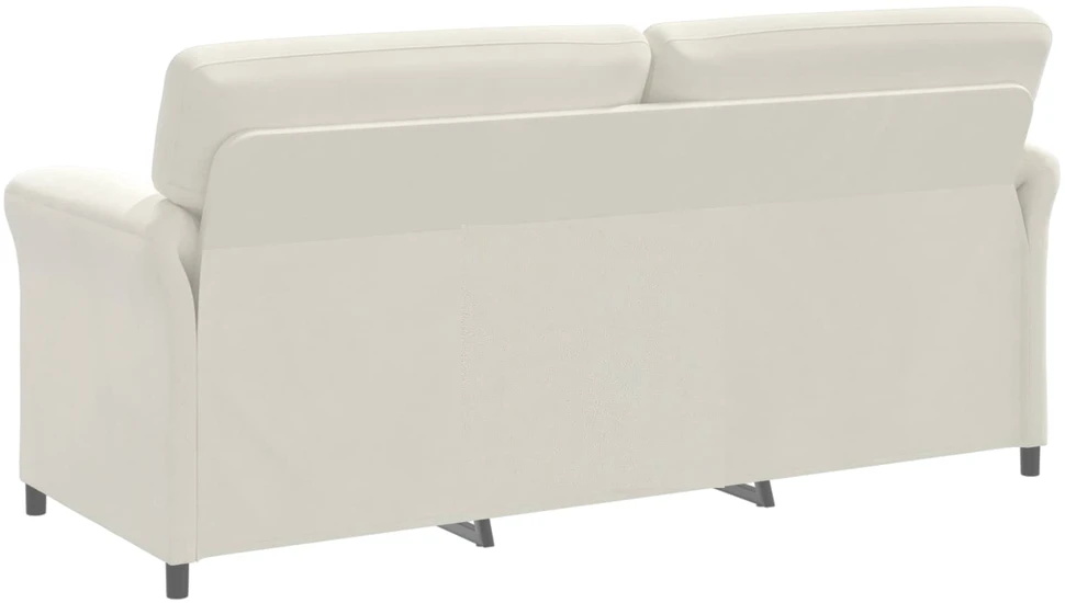 3-Vietis Sofa Kreminė 198 x 83 x 95 cm Aksomas