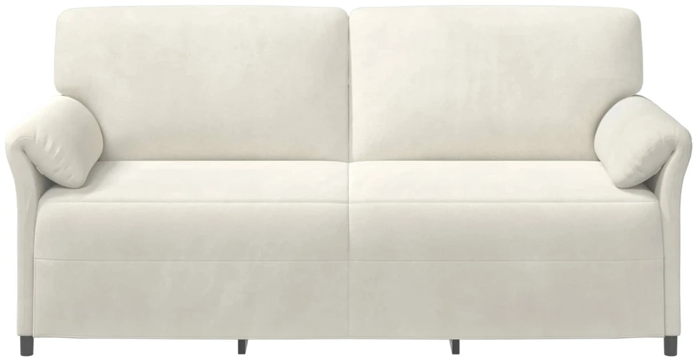 3-Vietis Sofa Kreminė 198 x 83 x 95 cm Aksomas