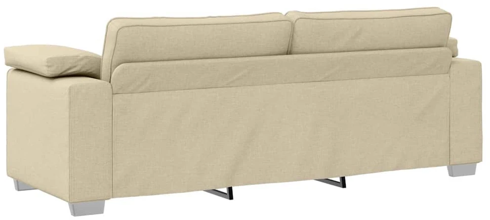 3-Vietis Sofa Kreminė 220 cm audinys
