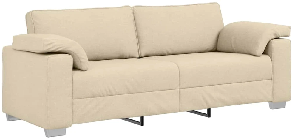 3-Vietis Sofa Kreminė 220 cm audinys