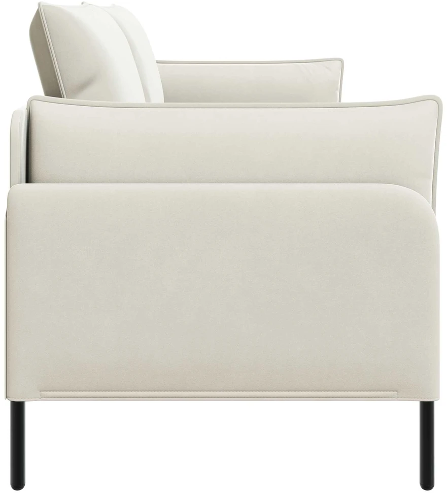 3-Vietis Sofa Kreminė 222 x 81 x 89 cm Aksomas