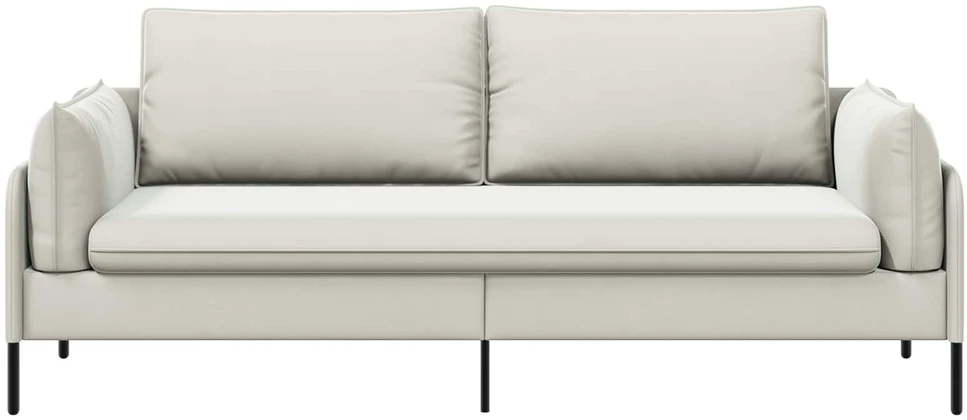 3-Vietis Sofa Kreminė 222 x 81 x 89 cm Aksomas
