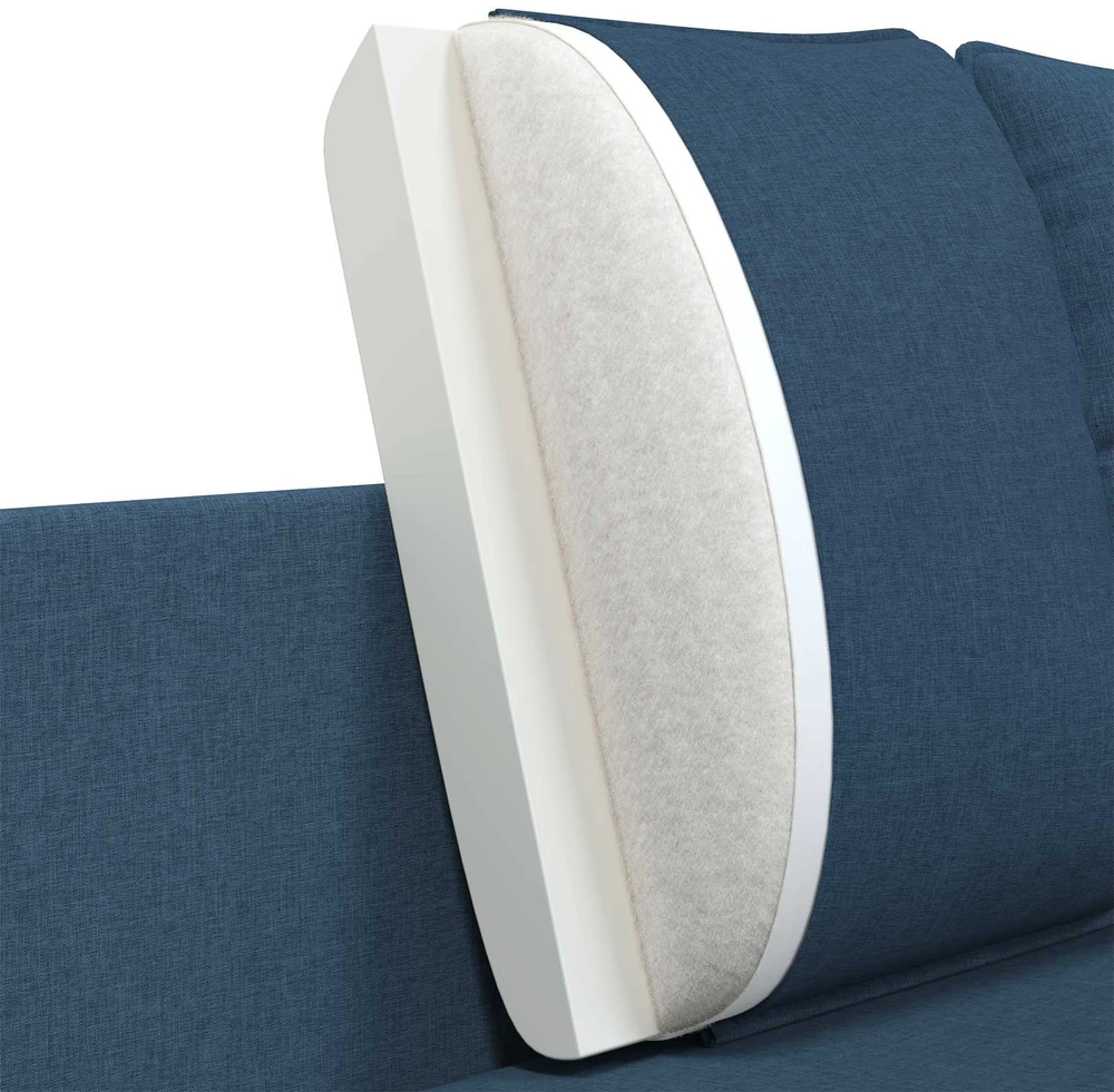 3-Vietis Sofa Mėlyna 222 x 81 x 89 cm Audinys
