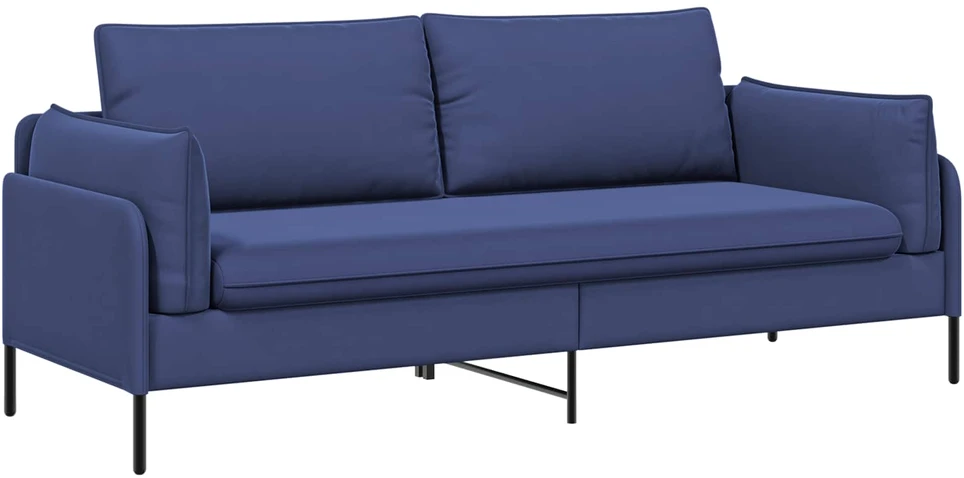 3-Vietis Sofa Policijos mėlyna 222 x 81 x 89 cm Aksomas