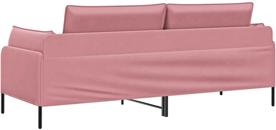 3-Vietis Sofa Rožinė 222 x 81 x 89 cm Aksomas