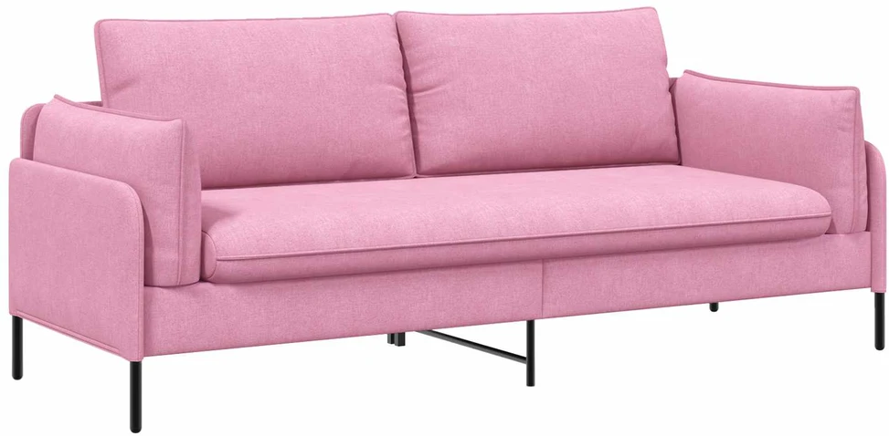 3-Vietis Sofa Rožinė 222 x 81 x 89 cm Audinys
